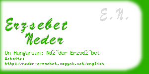 erzsebet neder business card